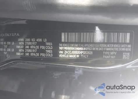 2017 Jeep Renegade Latitude 4X4 z USA, uszkodzony, nr VIN ZACCJBBBXHPG52828